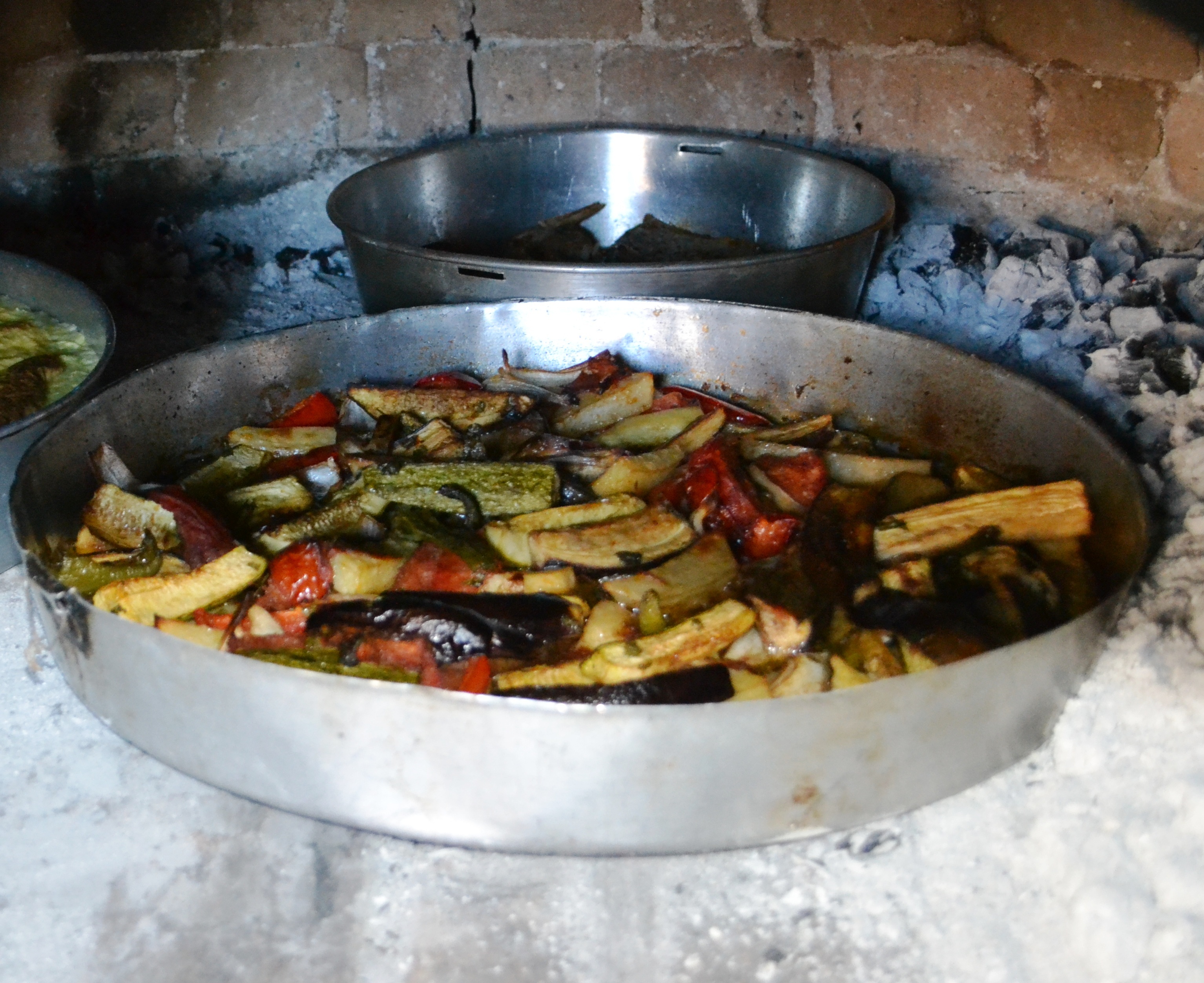 λαχανικά στο ξυλόφουρνο